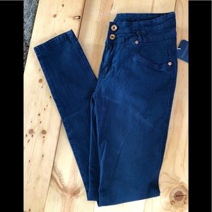 Diamanté blue skinny jeans sz 5